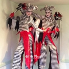 Harlequin Masquerade Stilt Walkers